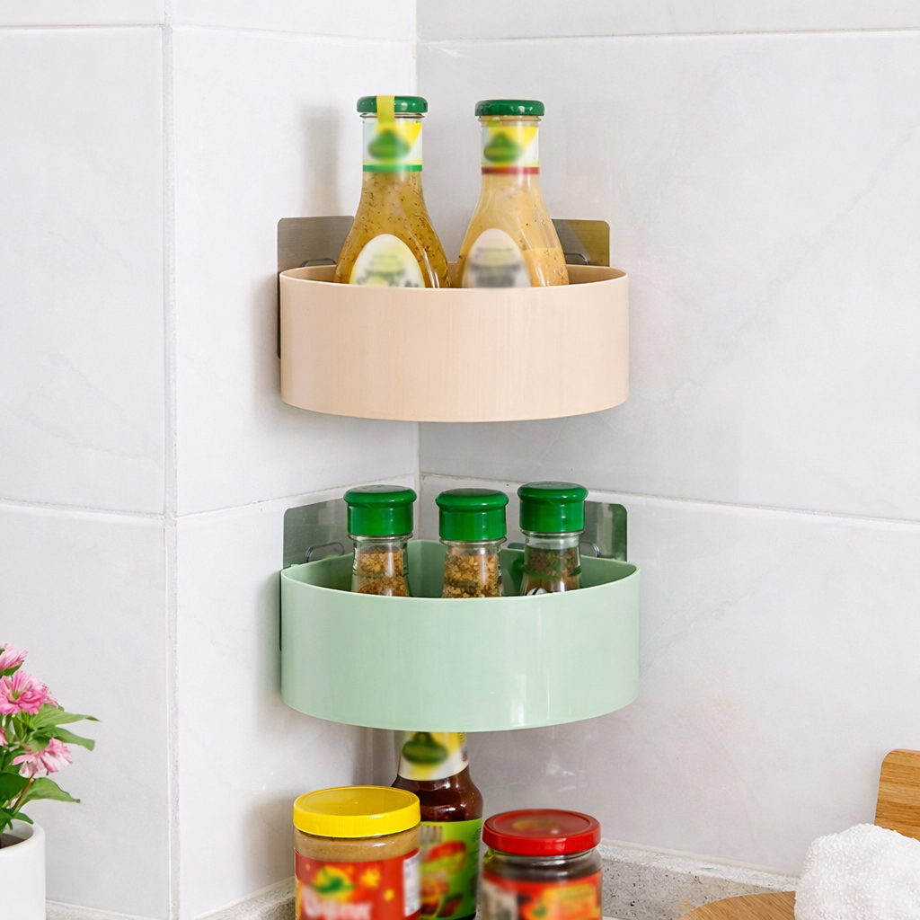 Triangle Wall Mount Storage Basket  Combo Pack